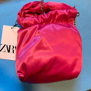 Hot Pink Satin Purse